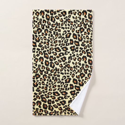 Leopard Print Bath Towel Set Bad Handdoek (Handdoek)