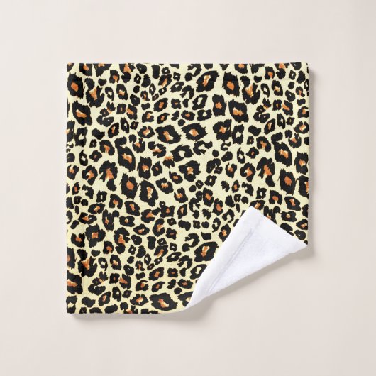 Leopard Print Bath Towel Set Bad Handdoek (Wasdoekje)