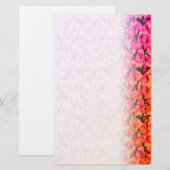 Leopard Print Bats Skulls Roze Sinaasappel Briefpapier (Voorkant / Achterkant)