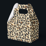 Leopard Print Bedankdoosjes<br><div class="desc">Deze feestgunstbox wordt getoond in een moderne safari luipaardprint. Kleuren van beige en bruine tinten. Pas dit object aan of koop zoals in de afbeelding. Afbeelding</div>