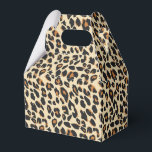 Leopard Print Bedankdoosjes<br><div class="desc">Deze feestgunstbox wordt getoond in een moderne safari luipaardprint. Kleuren van beige en bruine tinten. Pas dit object aan of koop zoals in de afbeelding. Afbeelding</div>