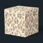 Leopard Print Bedankdoosjes<br><div class="desc">Deze feestgunstbox wordt getoond in een moderne safari luipaardprint. Kleuren van beige en bruine tinten. Pas dit object aan of koop zoals in de afbeelding. Afbeelding</div>