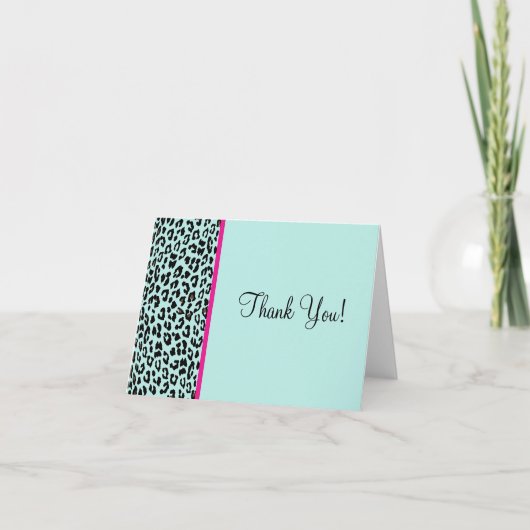Leopard Print Bedankkaart (Voorkant)