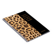 Leopard Print Beleef stijlvolle, moderne persoonli Notitieboek (Rechterzijde)