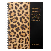 Leopard Print Beleef stijlvolle, moderne persoonli Notitieboek (Voorkant)