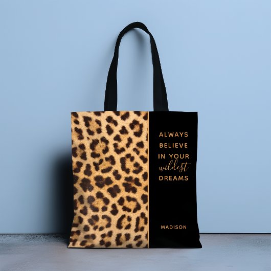 Leopard Print Beleef stijlvolle, moderne persoonli Tote Bag