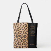 Leopard Print Beleef stijlvolle, moderne persoonli Tote Bag (Achterkant)