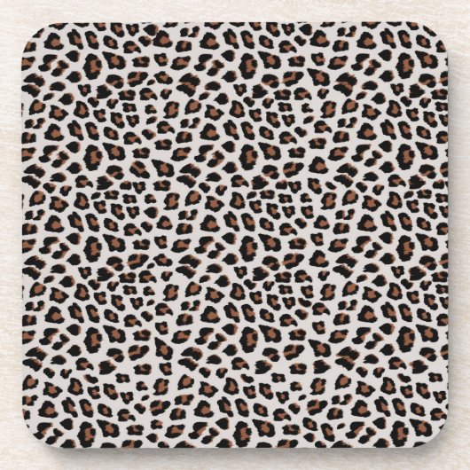 Leopard Print Bier Onderzetter (Voorkant)