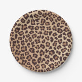 Leopard Print Birthday Papieren Bordje (Voorkant)