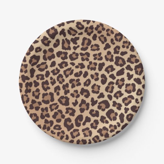 Leopard Print Birthday Papieren Bordje (Voorkant)