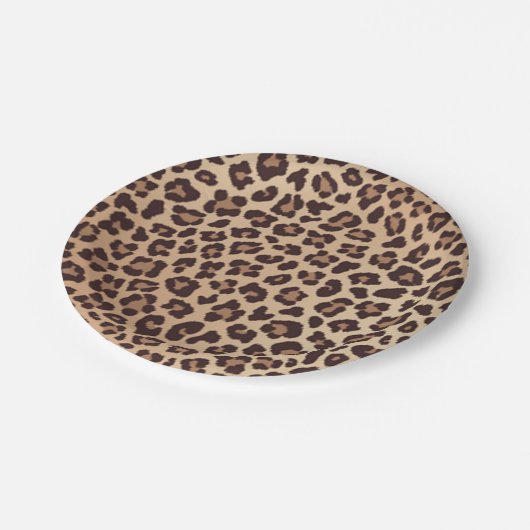 Leopard Print Birthday Papieren Bordje (Gekanteld)