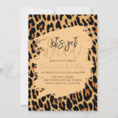 Leopard Print Birthday Stylish Animal Print Party Kaart (Voorkant)