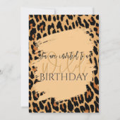Leopard Print Birthday Stylish Animal Print Party Kaart (Achterkant)