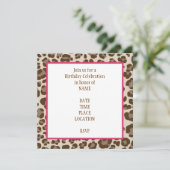Leopard Print Birthday Uitnodiging (Staand voorkant)
