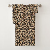 Leopard Print, Black, Brown, Rust en Tan Bad Handdoek (Insitu)