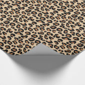 Leopard Print, Black, Brown, Rust en Tan Cadeaupapier (Hoek)