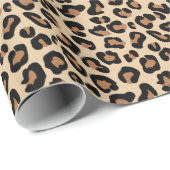 Leopard Print, Black, Brown, Rust en Tan Cadeaupapier (Rol Hoek)