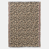 Leopard Print, Black, Brown, Rust en Tan Deken (Voorkant Verticaal)
