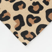 Leopard Print, Black, Brown, Rust en Tan Fleece Deken (Hoek)