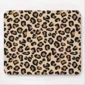 Leopard Print, Black, Brown, Rust en Tan Muismat (Voorkant)