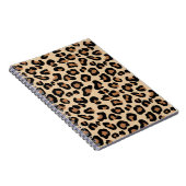 Leopard Print, Black, Brown, Rust en Tan Notitieboek (Rechterzijde)