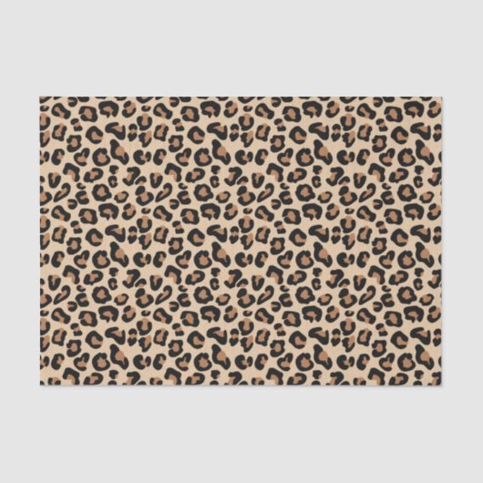 Leopard Print, Black, Brown, Rust en Tan Tissuepapier (Voorkant)