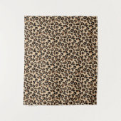 Leopard Print, Black, Brown, Rust en Tan Wandkleed (Voorkant)