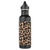 Leopard Print, Black, Brown, Rust en Tan Waterfles (Links)