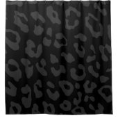 Leopard Print Black Douchegordijn (Voorkant)