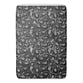 Leopard Print Black en Silver Grey Badmat (Voorkant Verticaal)