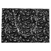 Leopard Print Black en Silver Grey Groot Cadeauzakje (Achterkant)