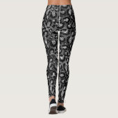 Leopard Print Black en Silver Grey Leggings (Achterkant)