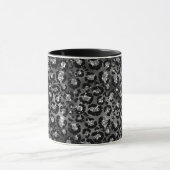 Leopard Print Black en Silver Grey Mok (Midden)