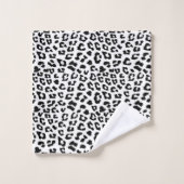 Leopard Print Black en White Bad Handdoek (Wasdoekje)