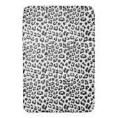 Leopard Print Black en White Badmat (Voorkant Verticaal)