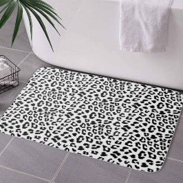 Leopard Print Black en White Badmat
