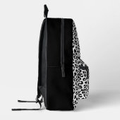 Leopard Print Black en White Bedrukte Rugzak (Links)