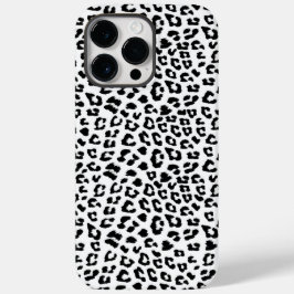 Leopard Print Black en White Case-Mate iPhone 14 Pro Max Hoesje