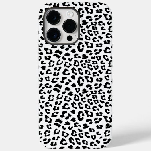 Leopard Print Black en White Case-Mate iPhone Case (Achterkant)