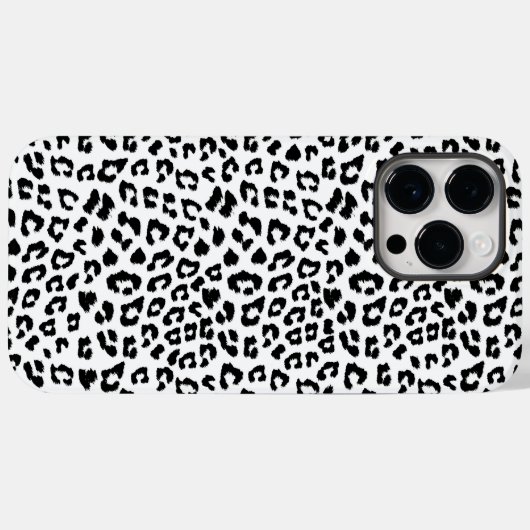Leopard Print Black en White Case-Mate iPhone Case (Achterkant (horizontaal))