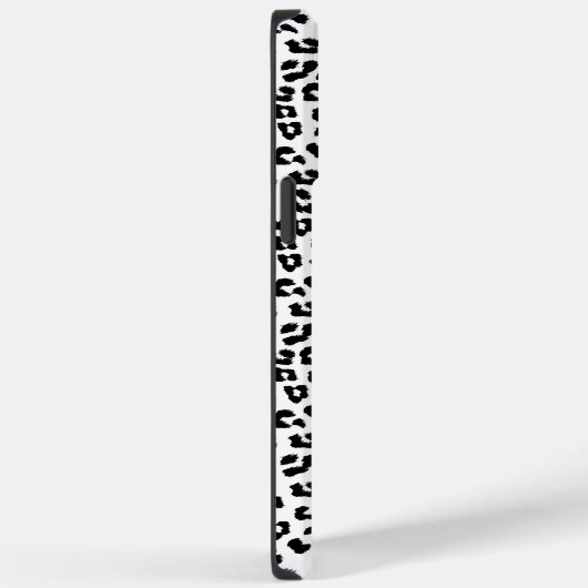 Leopard Print Black en White Case-Mate iPhone Case (Achterkant / Rechts)