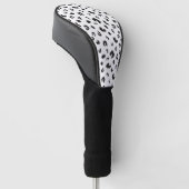 Leopard Print Black en White Golfheadcover (Schuin)