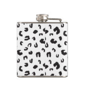 Leopard Print Black en White Heupfles (Achterkant)