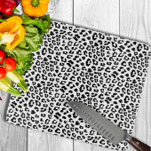 Leopard Print Black en White Snijplank
