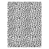 Leopard Print Black en White Tafelkleed (Voorkant)