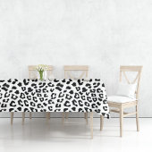Leopard Print Black en White Tafelkleed