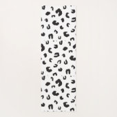 Leopard Print Black en White Yogamat (Achterkant)