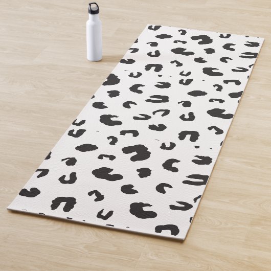 Leopard Print Black en White Yogamat (In situ)