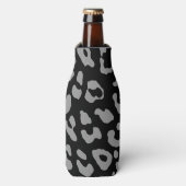 Leopard Print Black Grey Flesjeskoeler (Fles Voorkant)