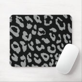 Leopard Print Black Grey Muismat (Met muis)